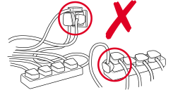 No more than one extension unit/adaptor should be inserted into a socket outlet.