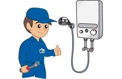 For new installation of electric water heater, the fixed electrical installations and water pipes shall be installed by a registered electrical contractor and a designated person as required by the Water Supplies Department respectively.